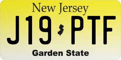 NJ license plate J19PTF