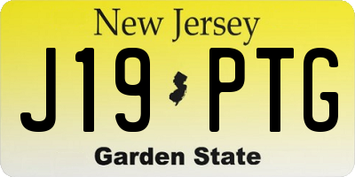 NJ license plate J19PTG