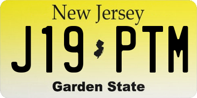 NJ license plate J19PTM