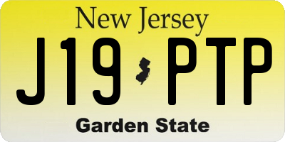 NJ license plate J19PTP