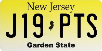 NJ license plate J19PTS