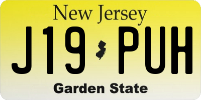 NJ license plate J19PUH