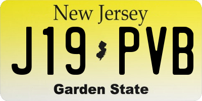 NJ license plate J19PVB