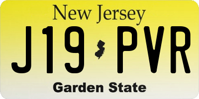 NJ license plate J19PVR