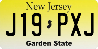 NJ license plate J19PXJ