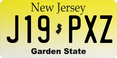 NJ license plate J19PXZ