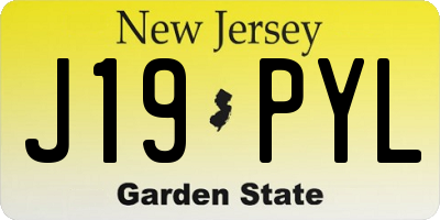 NJ license plate J19PYL