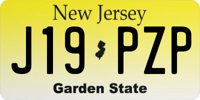 NJ license plate J19PZP