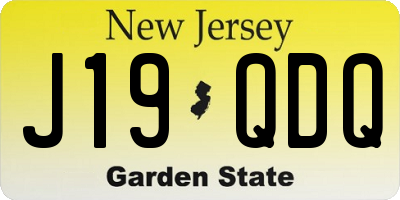 NJ license plate J19QDQ