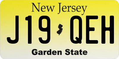 NJ license plate J19QEH