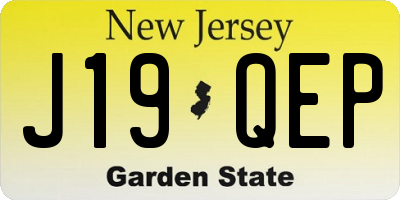NJ license plate J19QEP