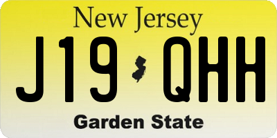 NJ license plate J19QHH