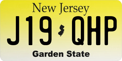 NJ license plate J19QHP