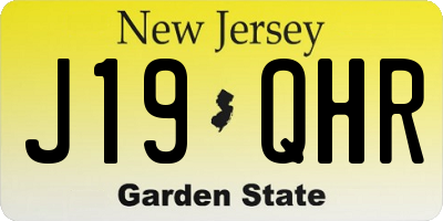 NJ license plate J19QHR