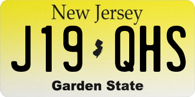 NJ license plate J19QHS
