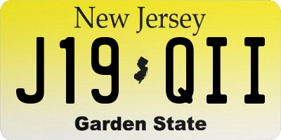 NJ license plate J19QII