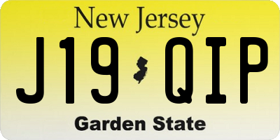 NJ license plate J19QIP