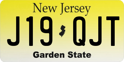 NJ license plate J19QJT