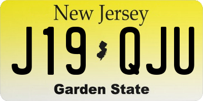 NJ license plate J19QJU
