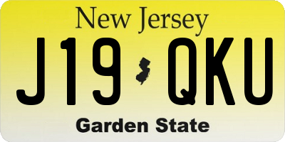 NJ license plate J19QKU