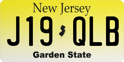 NJ license plate J19QLB