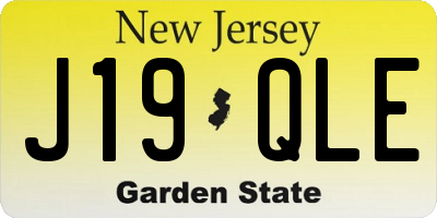 NJ license plate J19QLE