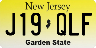 NJ license plate J19QLF