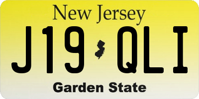 NJ license plate J19QLI