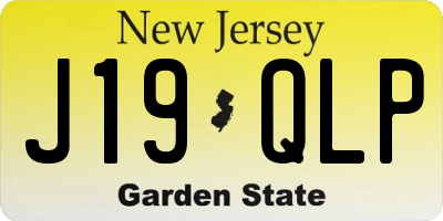 NJ license plate J19QLP