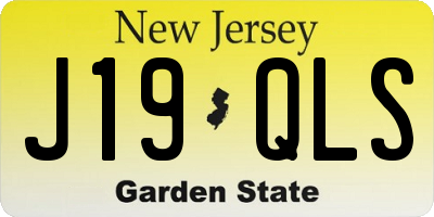 NJ license plate J19QLS