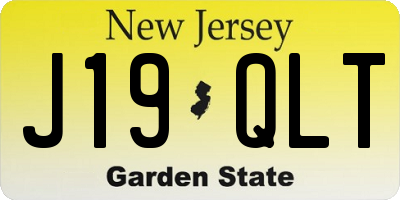 NJ license plate J19QLT