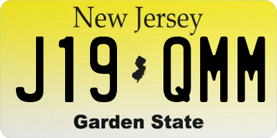 NJ license plate J19QMM