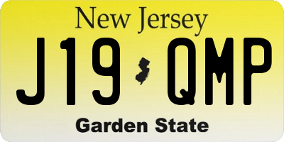 NJ license plate J19QMP
