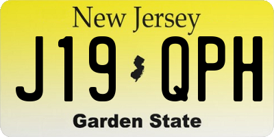 NJ license plate J19QPH