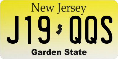 NJ license plate J19QQS