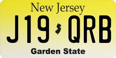 NJ license plate J19QRB