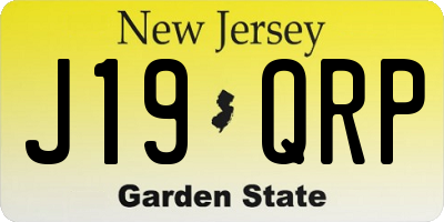 NJ license plate J19QRP