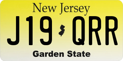 NJ license plate J19QRR