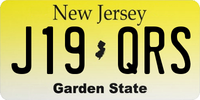 NJ license plate J19QRS
