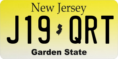 NJ license plate J19QRT
