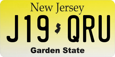 NJ license plate J19QRU
