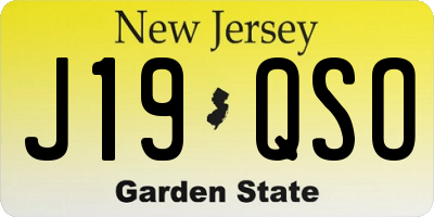 NJ license plate J19QSO
