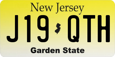 NJ license plate J19QTH