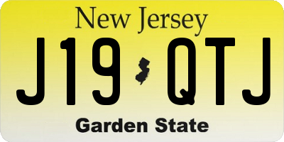 NJ license plate J19QTJ