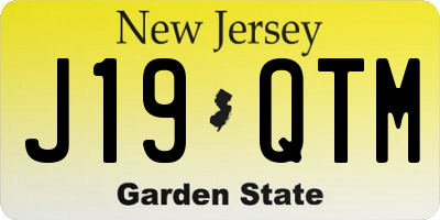 NJ license plate J19QTM