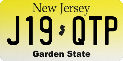 NJ license plate J19QTP