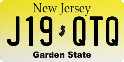 NJ license plate J19QTQ