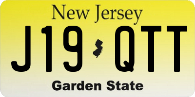 NJ license plate J19QTT