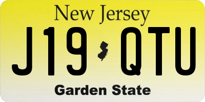 NJ license plate J19QTU