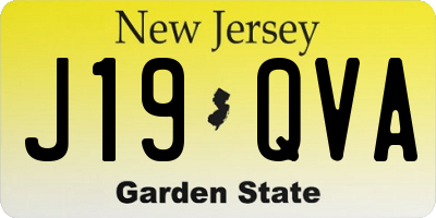 NJ license plate J19QVA